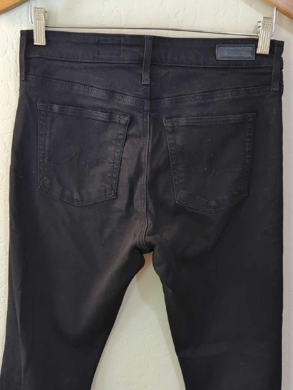 AG Jeans Super Black Farrah High Rise Skinny Jeans Size 29R - Picture 9 of 16
